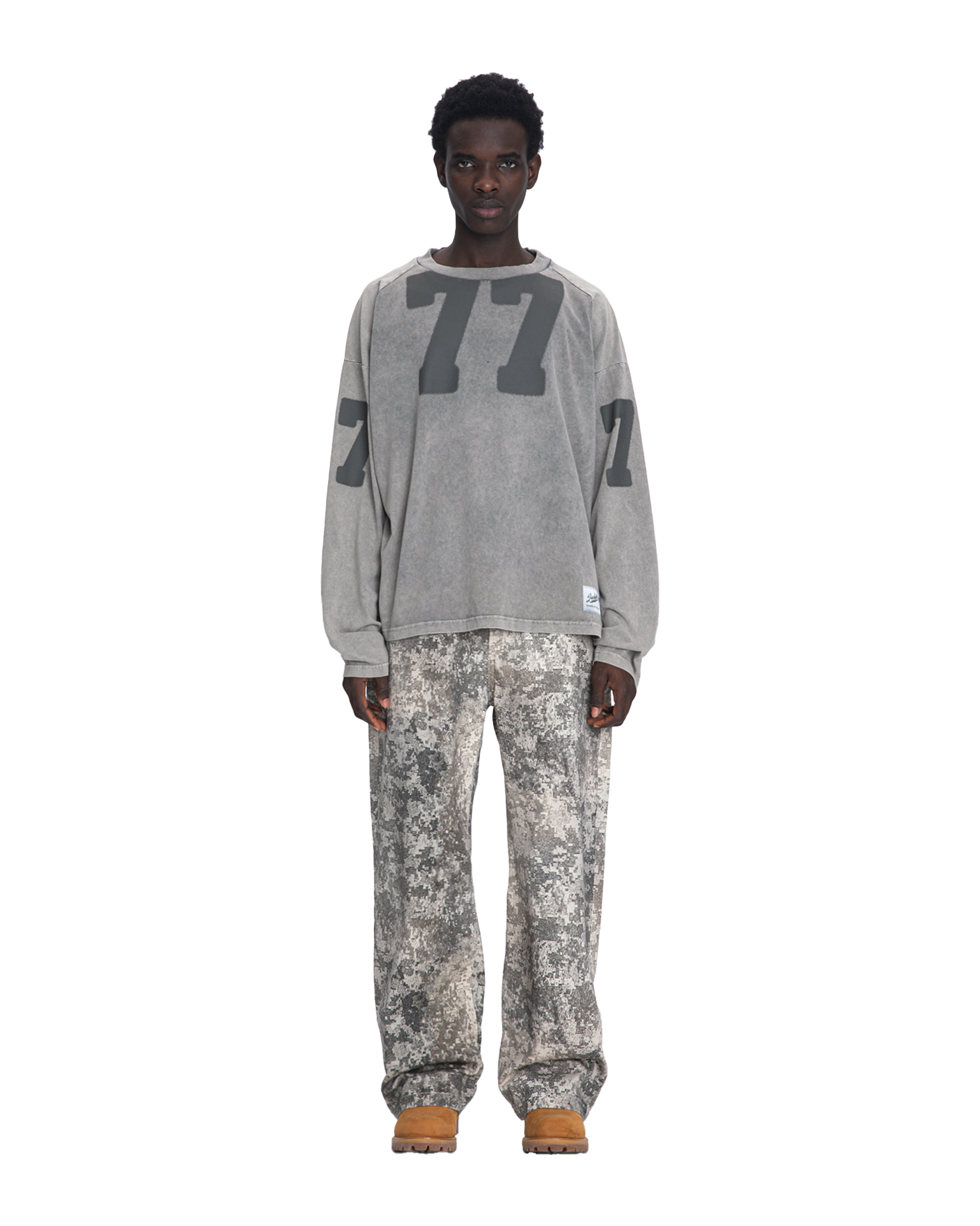 7eventy 7even raglan longsleeve dark shadow acid wash