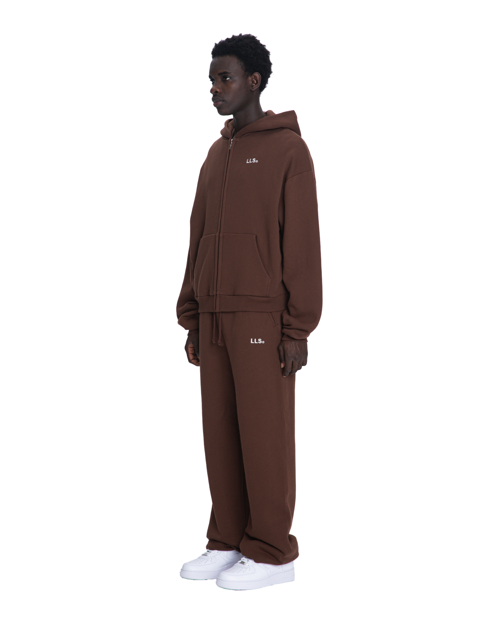 Lmnts zip hoodie brown