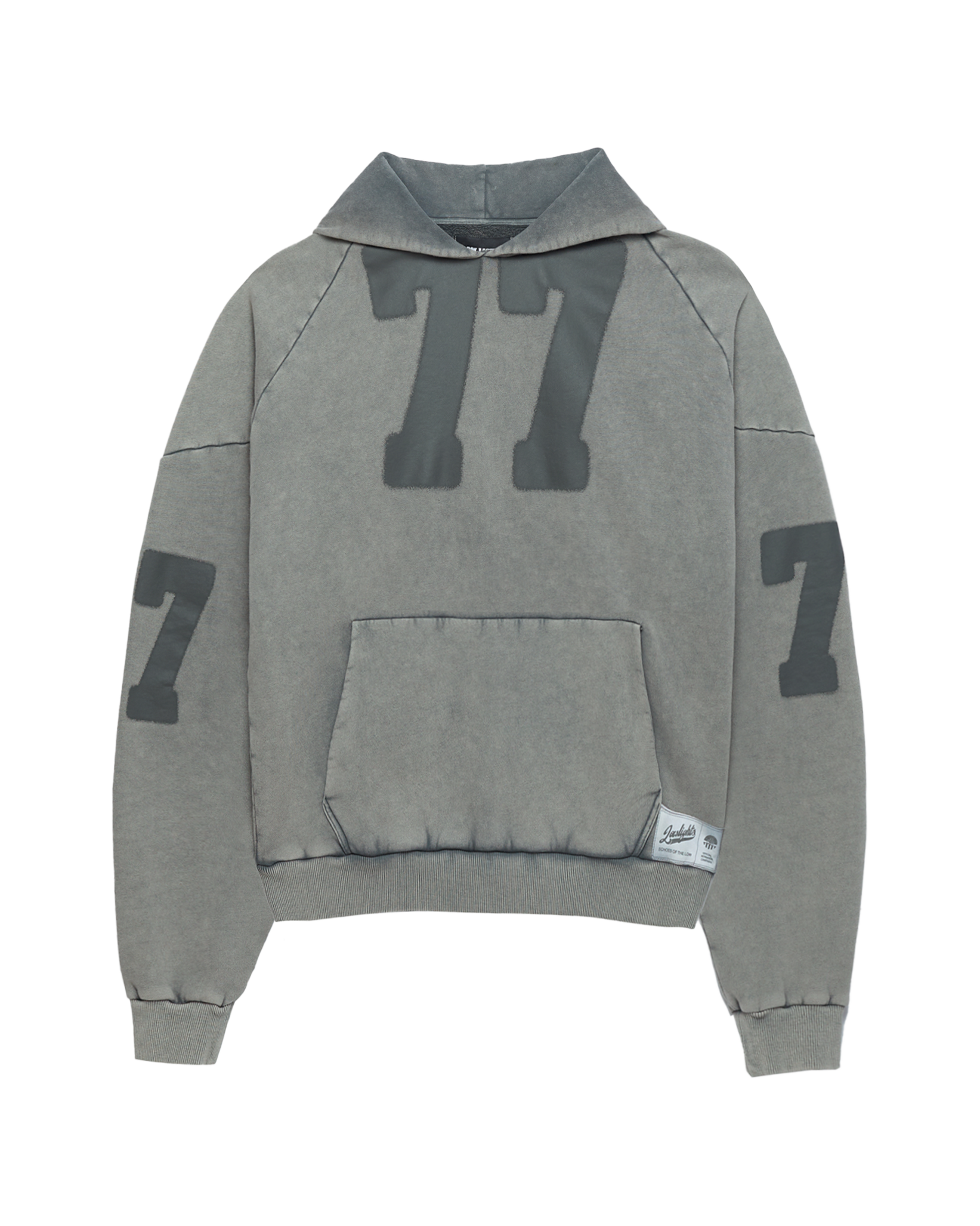 7eventy 7even raglan hoodie dark shadow acid wash