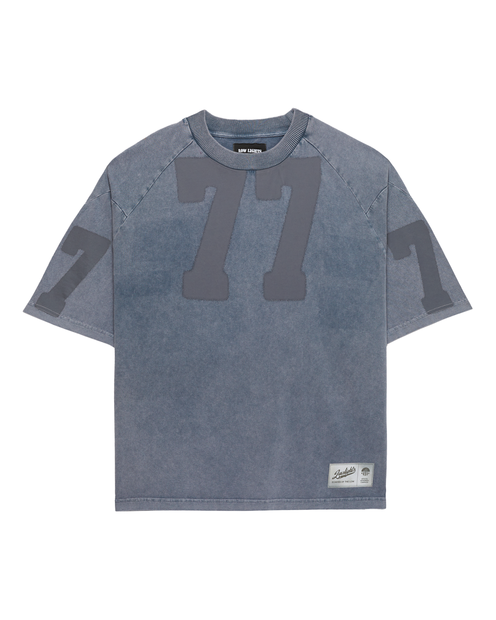 7eventy 7even raglan t-shirt midnight acid wash