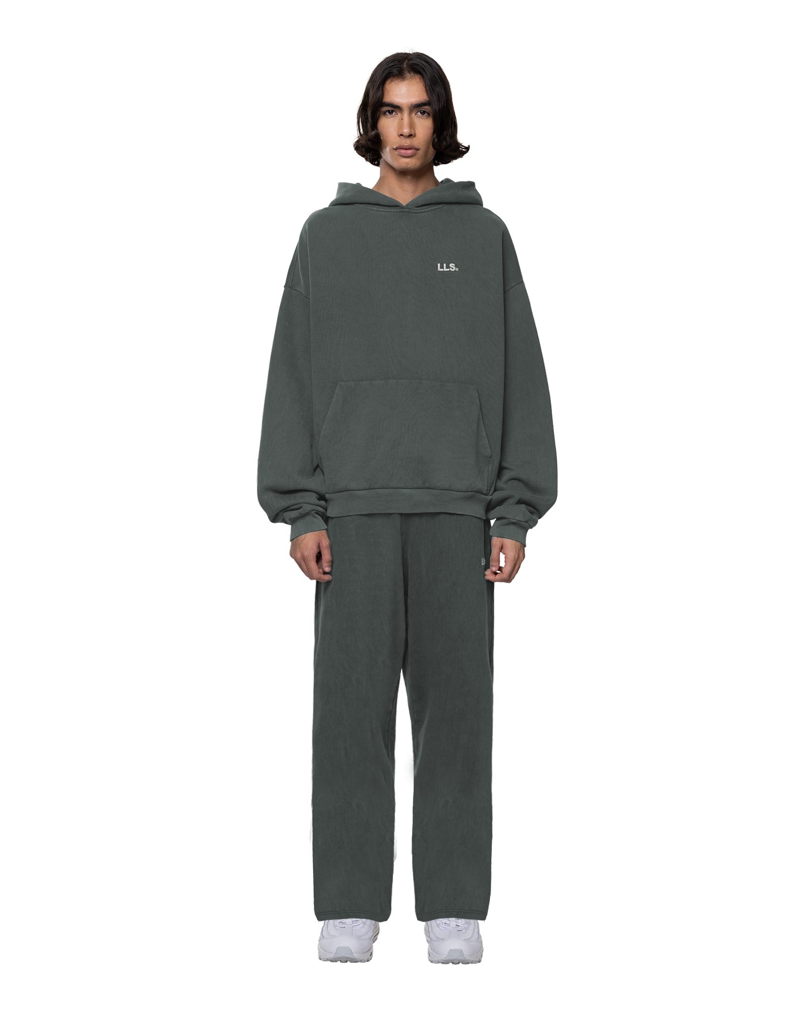 Lmnts hoodie grey stone wash