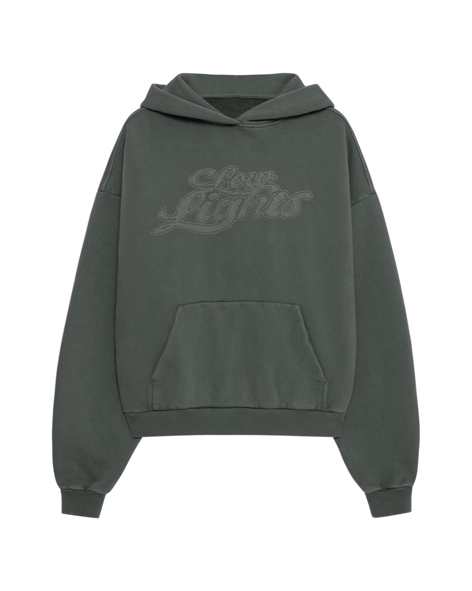 Mirage raglan hoodie graphite acid wash