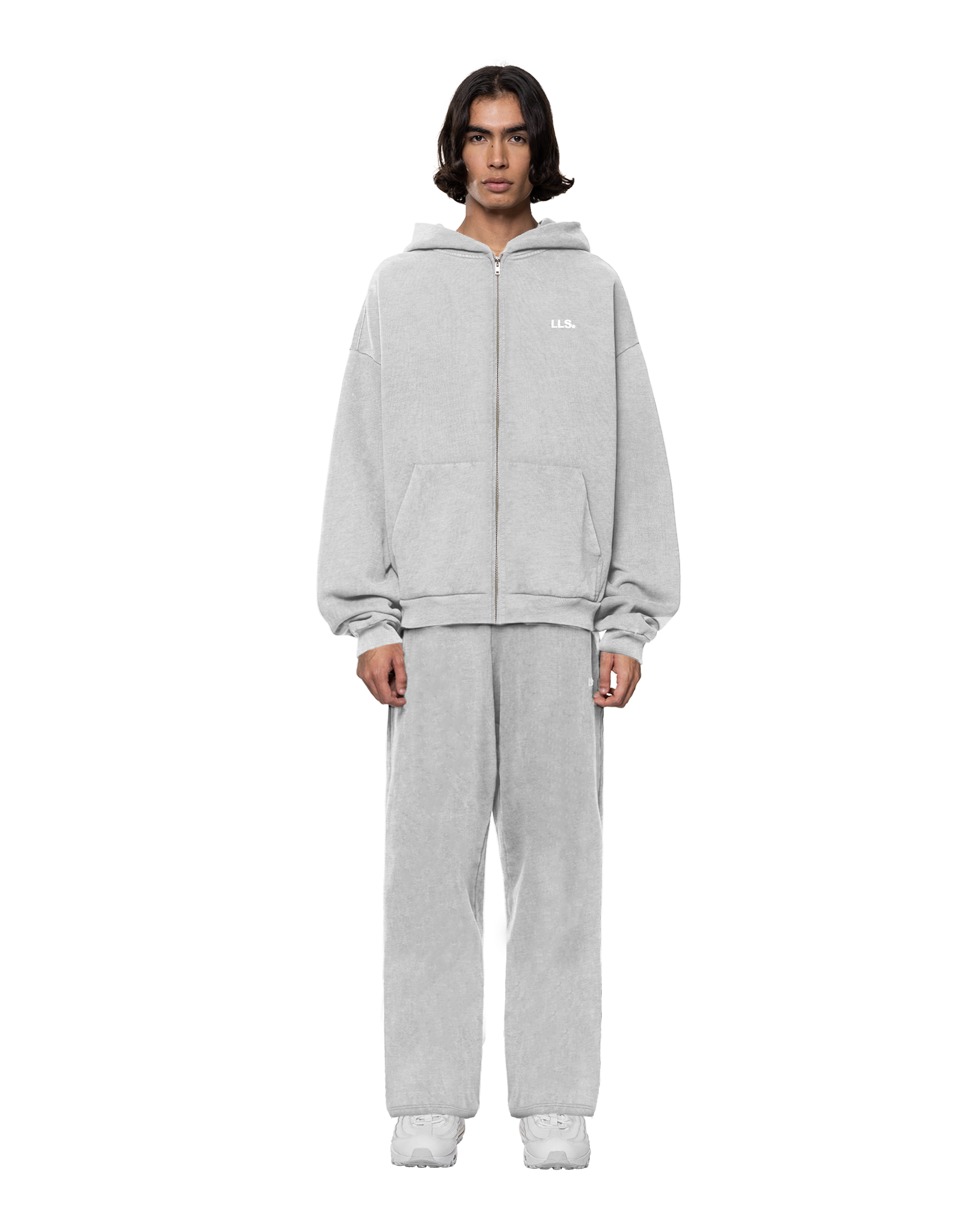 Lmnts zip hoodie grey melange