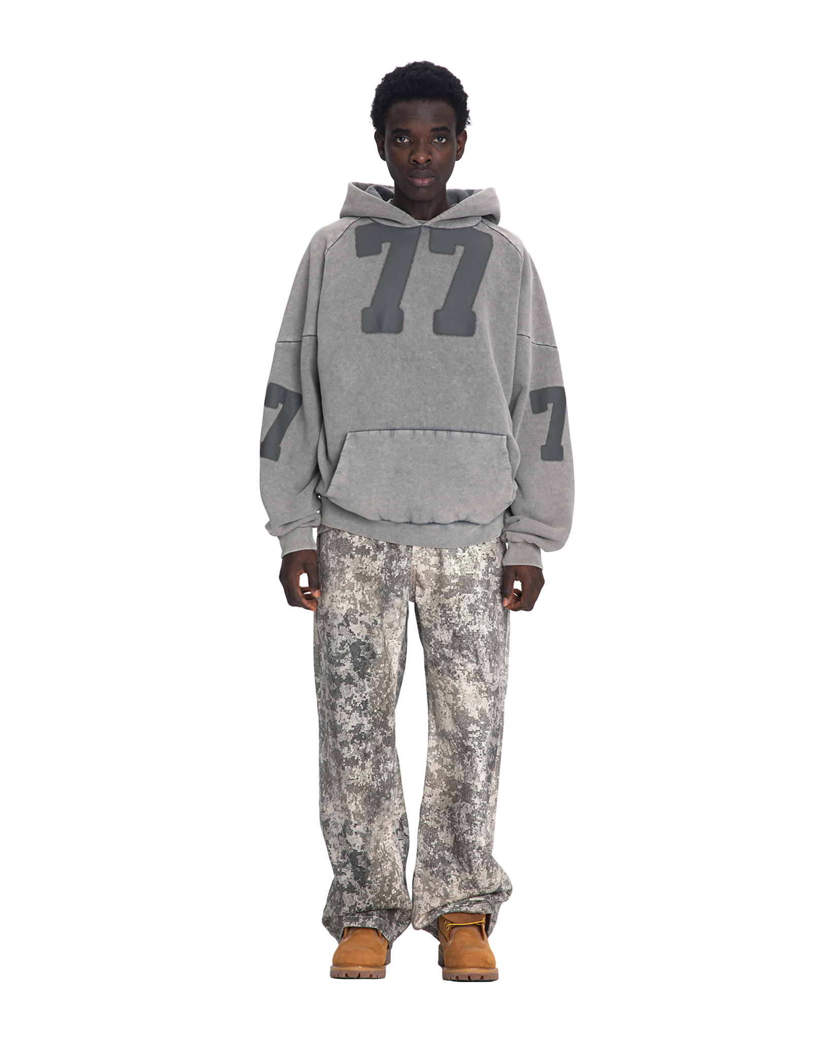 7eventy 7even raglan hoodie dark shadow acid wash