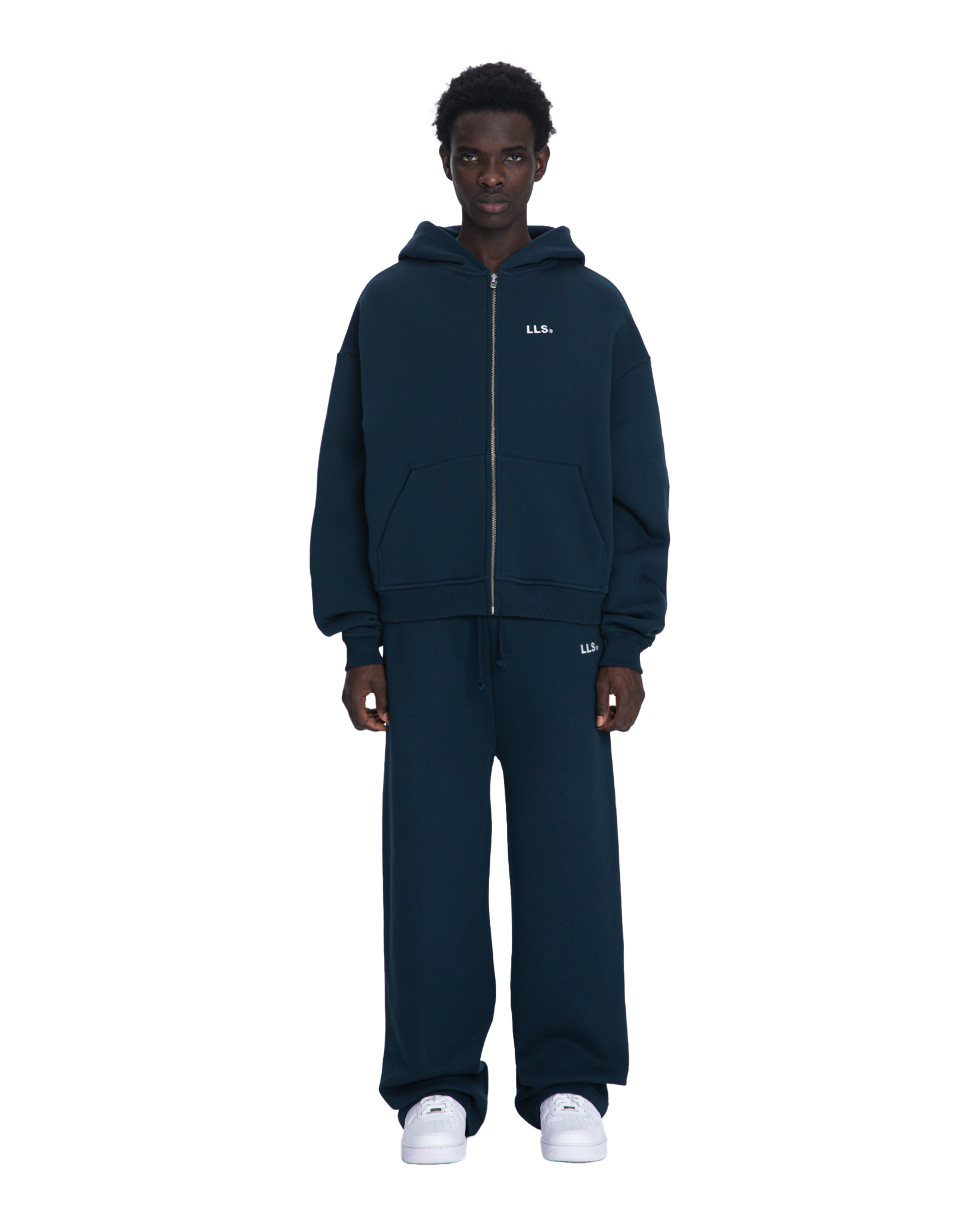 Lmnts zip hoodie dusty navy