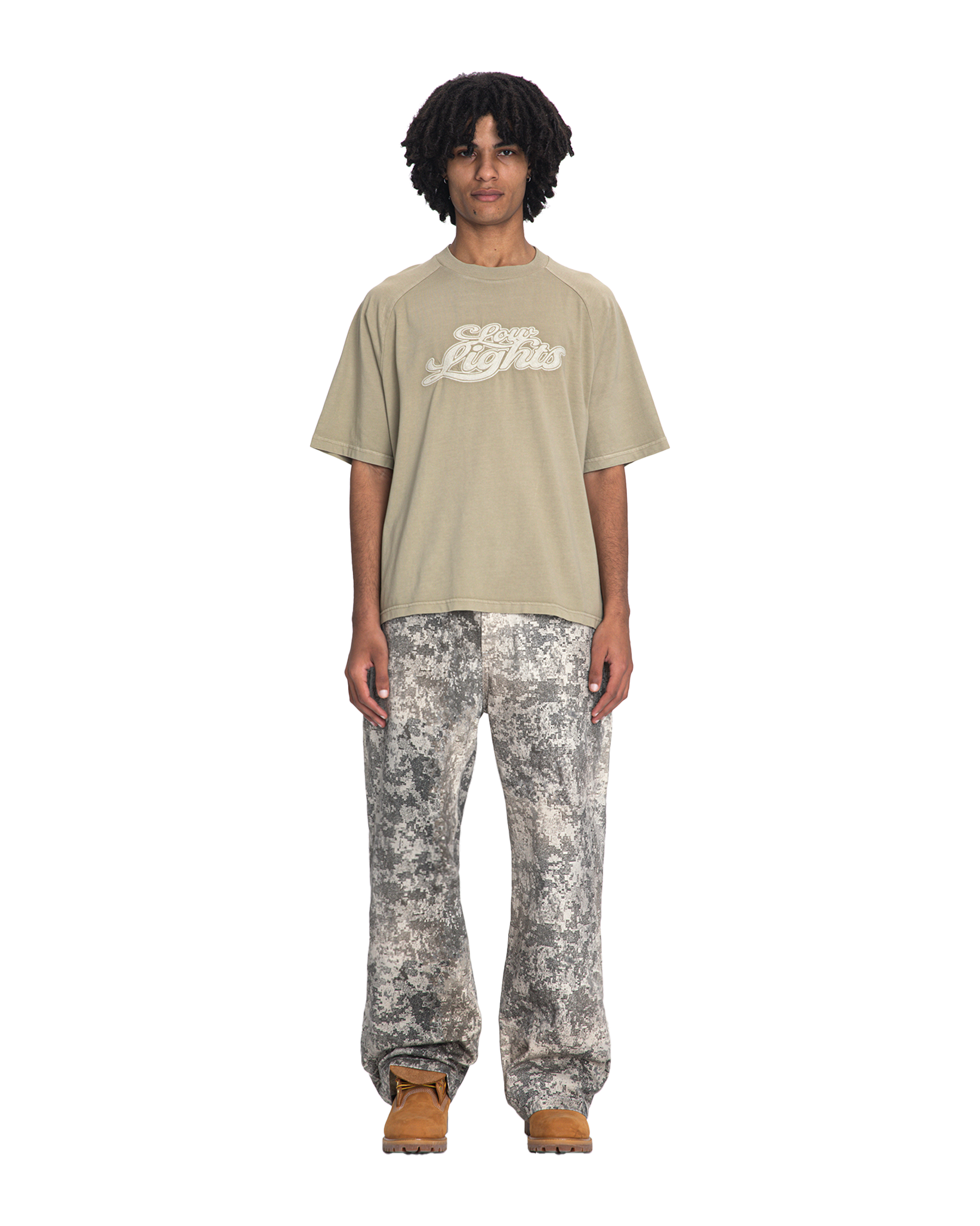 Mirage raglan tee cocoa acid wash